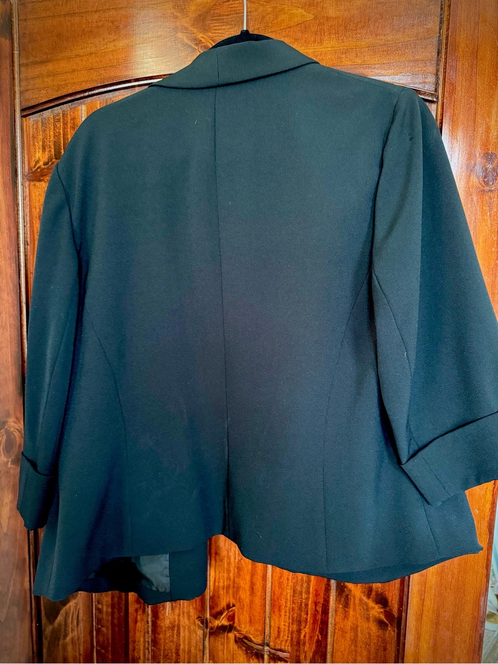 Kasper Black Open-Front Draped Blazer - Picture 4 of 4